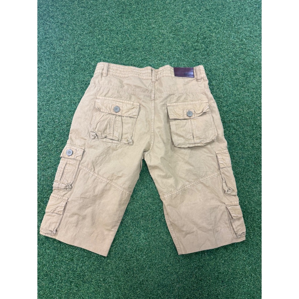 DASH American Designers Mens Khaki Cargo Shorts Size 36 Tan Cotton Multi Pocket - Picture 6 of 7